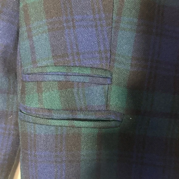 J. Crew Women's Tartan Blazer - Navy and Forest Green - Picture 7 of 12